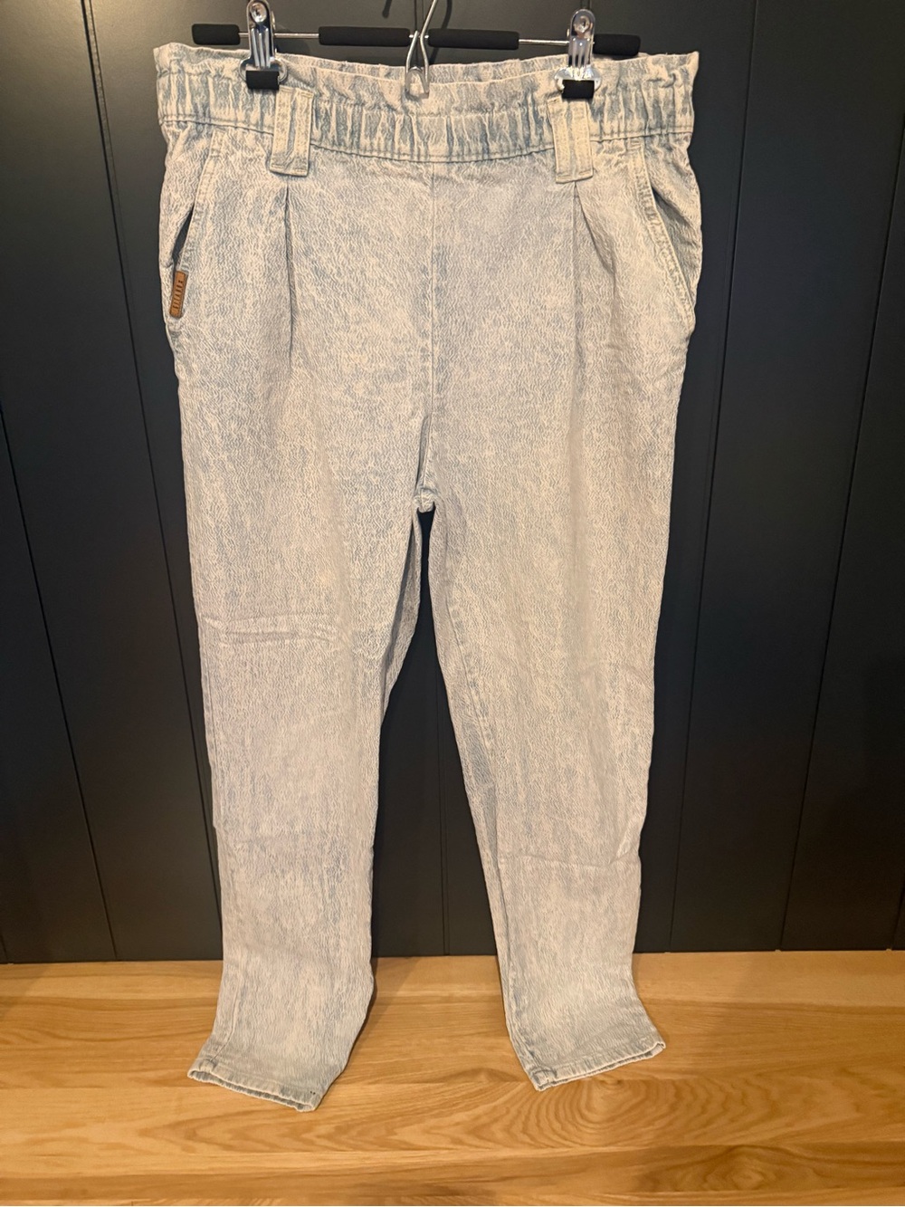 👖Vintage Women’s Gitano Pull On Jeans Acid Wash Paper Bag High Rise Waist  12